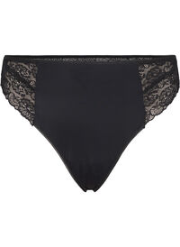 Microfibre G-string met kant