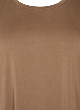 Zizzi T-shirt van Tencel ™ Modal met ronde hals, Coca Mocha, Packshot image number 2