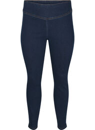 Stretchy jeggings met hoge taille, Dark Blue