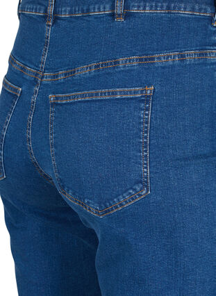 Zizzi  Gemma-jeans met hoge taille en rechte pasvorm, Dark blue, Packshot image number 3