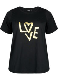 FLASH - T-shirt met motief, Black Heart