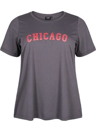 Zizzi FLASH - T-shirt met motief, Iron Gate Chicago, Packshot image number 0
