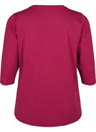 Zizzi Training blouse met 3/4 mouwen, Anemone, Packshot image number 1