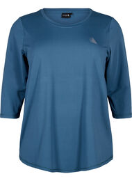 Training blouse met 3/4 mouwen, Indian Teal