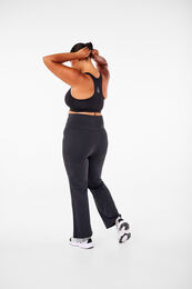 Uitlopende trainingsbroek met hoge taille, Black, Model