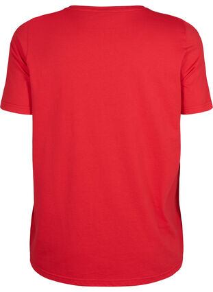 Zizzi FLASH - T-shirt met motief, High Risk Red Heart, Packshot image number 1