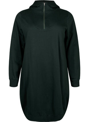 Zizzi Tuniek capuchon en ritssluiting, Scarab, Packshot image number 0