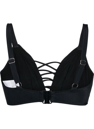 Zizzi Bikinitop met stringdetail, Black, Packshot image number 1