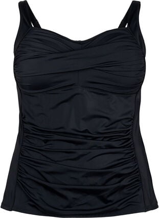 Zizzi Tankini met draperingen, Black, Packshot image number 0