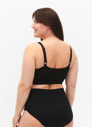 Zizzi Nursing BH in rib kwaliteit, Black, Model image number 1