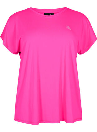 Zizzi Sport T-shirt met korte mouwen, Neon Pink Glo, Packshot image number 0