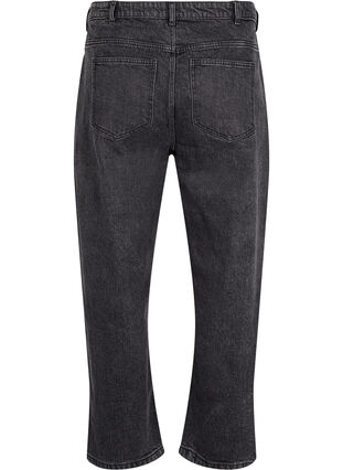 Zizzi Losse jeans met gekorte lengte, Dark Grey Denim, Packshot image number 1