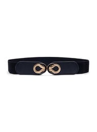 Elastische tailleband met gouden details, Black