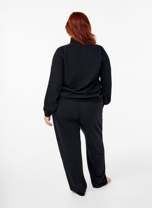 Zizzi Losse trainingsbroek met zakken, Black, Model image number 1