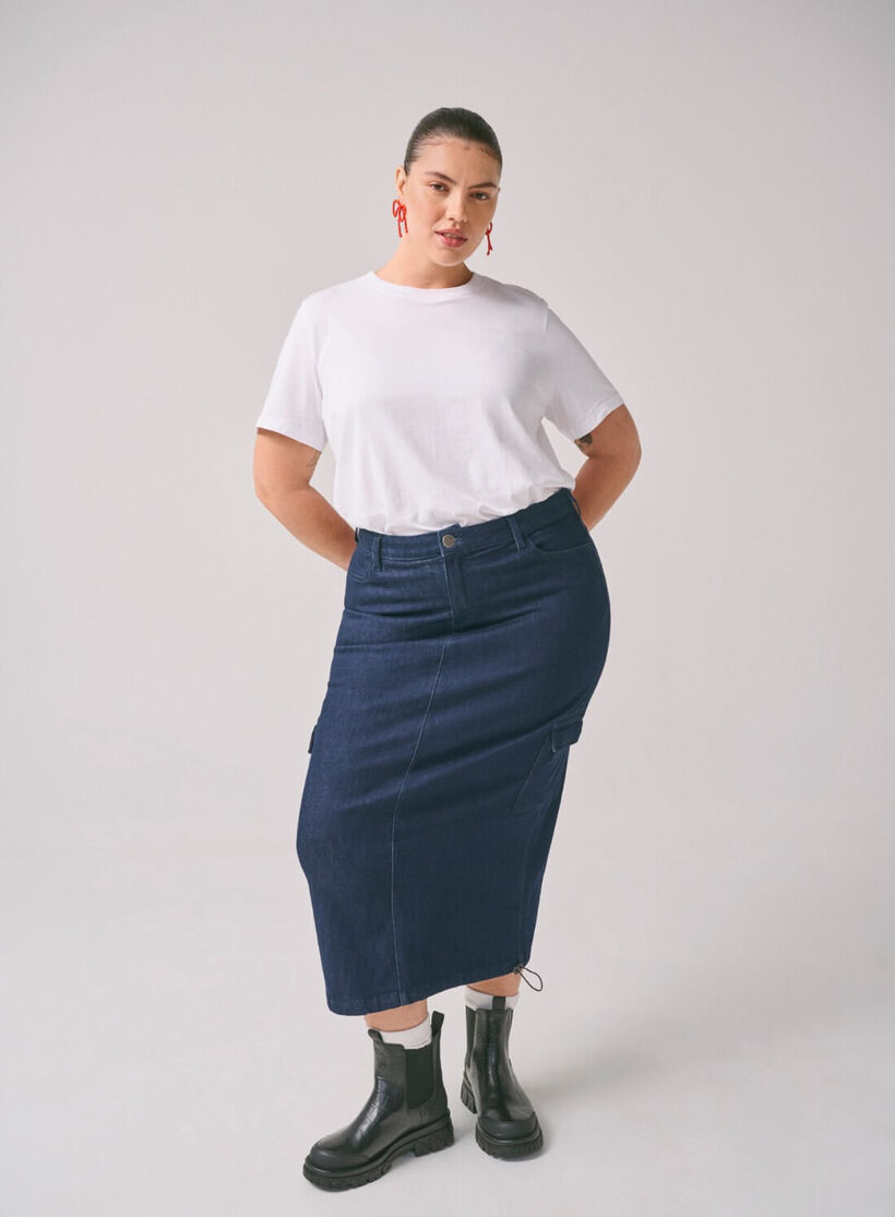 Zizzi Denim maxi-rok, , Model, 2