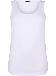 Solide kleur basis top in katoen, Bright White