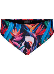 Bikinibroekje met print en hoge taille, Bright Leaf