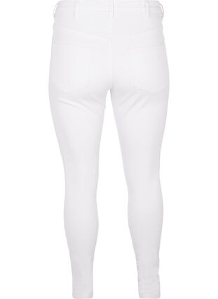 Zizzi Super slim Amy jeans met hoge taille, White, Packshot image number 1