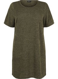 T-shirt-jurk met zakken en korte mouwen, Winter Moss