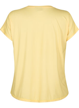 Zizzi Trainings T-shirt met korte mouwen, Lemon Meringue, Packshot image number 1