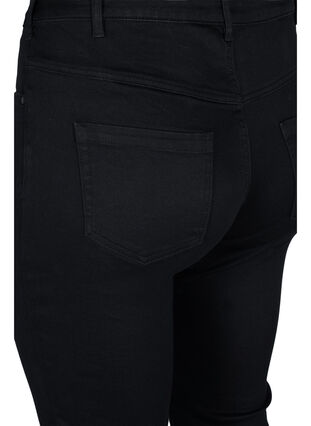 Zizzi Slim fit Emily jeans met normale taille, Black, Packshot image number 3