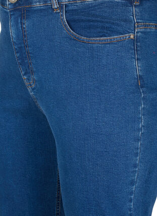 Zizzi  Gemma-jeans met hoge taille en rechte pasvorm, Dark blue, Packshot image number 2