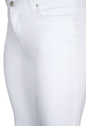 Zizzi Slim fit Emily jeans met normale taille, White, Packshot image number 2
