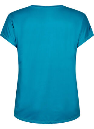 Zizzi Trainings-T-shirt met korte mouwen, Deep Lagoon, Packshot image number 1