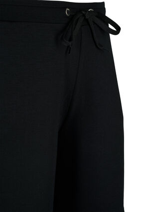Zizzi Korte broek van modalmix met zakken, Black, Packshot image number 2