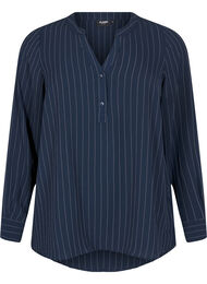 FLASH - Streepjes overhemdblouse, Navy Blazer Stripe