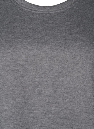 Zizzi Sweatshirt met contrasterende stiksels, Medium Grey Mél, Packshot image number 2