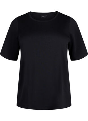 Zizzi T-shirt in modalmix, Black, Packshot image number 0