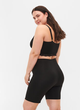 Zizzi Light shapewear shorts met hoge taille, Black, Model image number 1