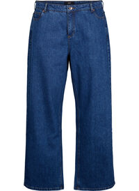 Jeans met wijde pijpen en hoge taille