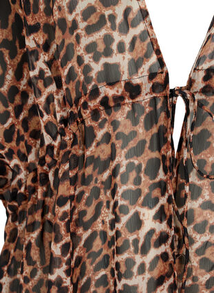 Zizzi Strand kimono met print., Leopard, Packshot image number 2