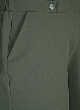Zizzi Korte broek met zakken en losse pasvorm, Thyme, Packshot image number 2