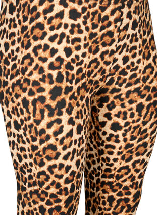 Zizzi Viscose leggings met luipaardprint, Leo, Packshot image number 2