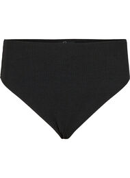 Bikinislip met crêpestructuur, Black