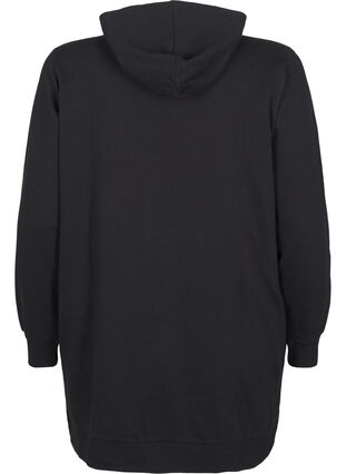 Zizzi Tuniek capuchon en ritssluiting, Black, Packshot image number 1