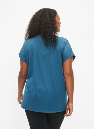 Zizzi Trainings-T-shirt met korte mouwen, Corsair, Model image number 1