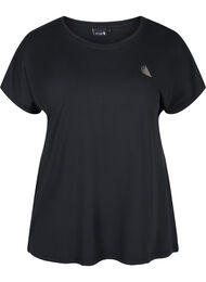 Effen gekleurd T-shirt voor sporten, Black