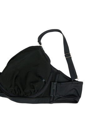 Zizzi Bikini-bh met beugel en drapering, Black, Packshot image number 3