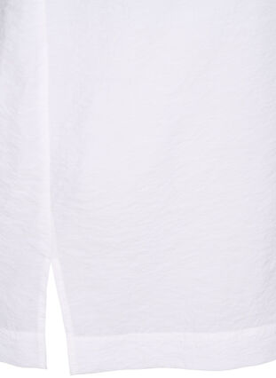 Zizzi Lang shirt van viscose met korte mouwen, Bright White, Packshot image number 3