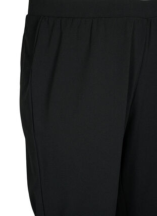 Zizzi FLASH - Broek met rechte pasvorm, Black, Packshot image number 2