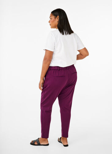 Zizzi Cropped Maddison broek, Potent Purple, Model image number 1