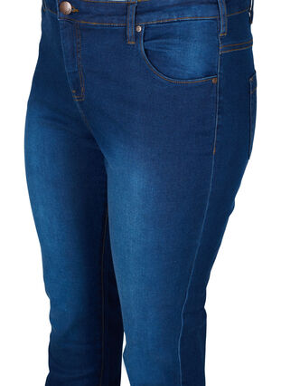 Zizzi Slim fit Emily jeans met normale taille, Blue Denim, Packshot image number 2