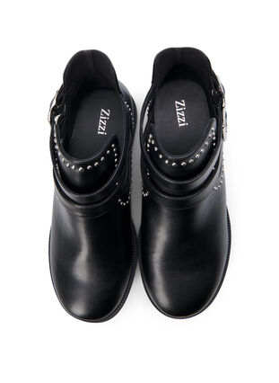 Zizzi Wide fit - Enkellaarsjes met studs, Black, Packshot image number 2