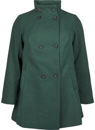 Korte trenchcoat met A-lijn, Trekking Green Mel.