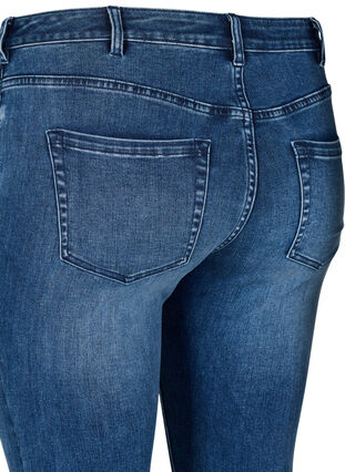 Zizzi Superslanke Sanna jeans met klinknagels, Blue Denim, Packshot image number 3