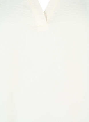 Zizzi Mouwloze top met kreukeffecten, Egret, Packshot image number 2